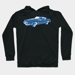 Cartoon blue classic car Hoodie